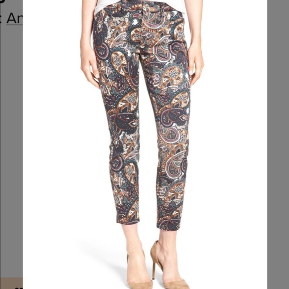 NWT 7 For All Mankind Women’s Ankle Super Skinny Stretch Paisley Print Pant - Picture 8 of 11